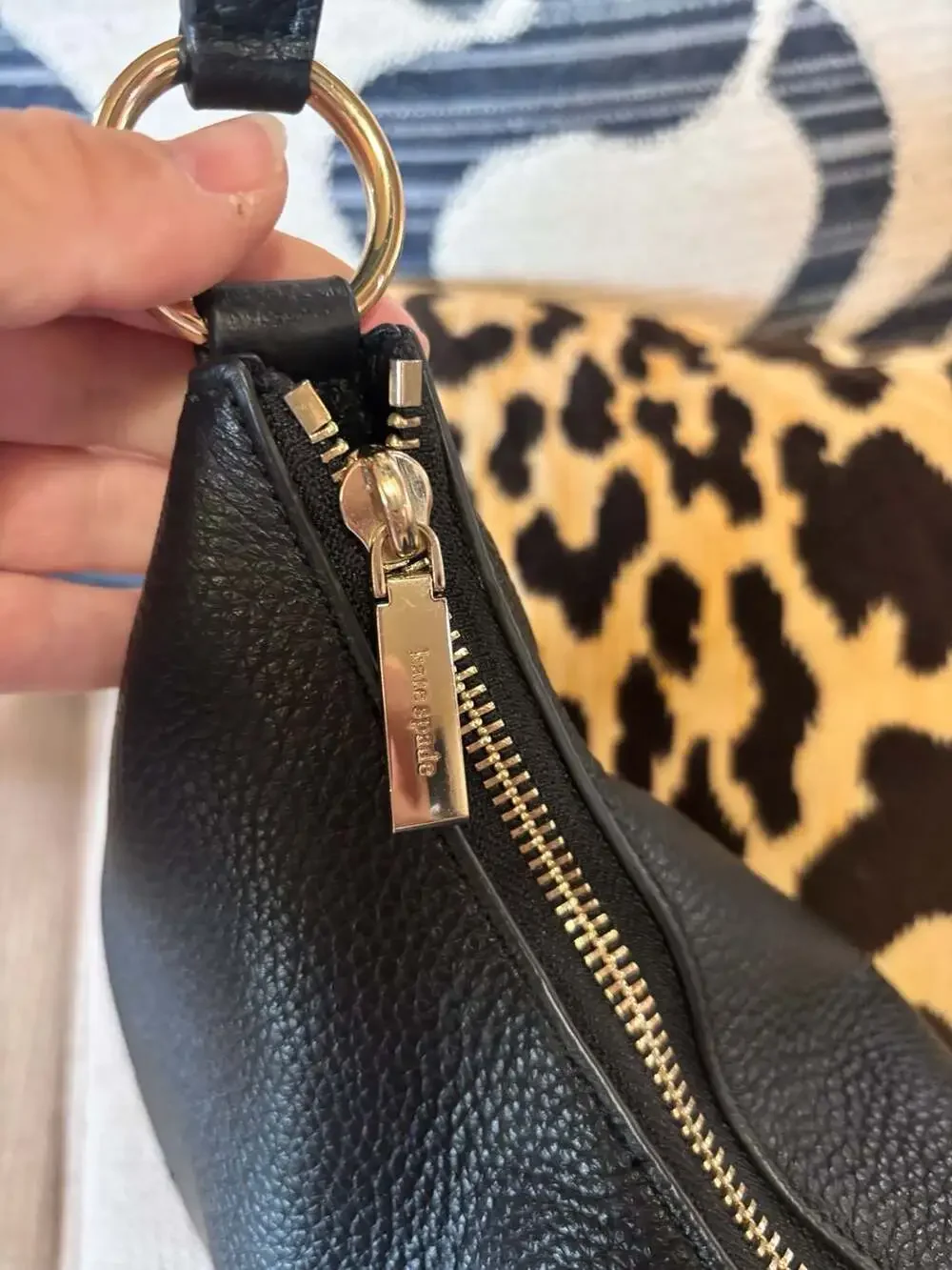 Kate Spade New York Black Pebbled Leather Shoulder Bag